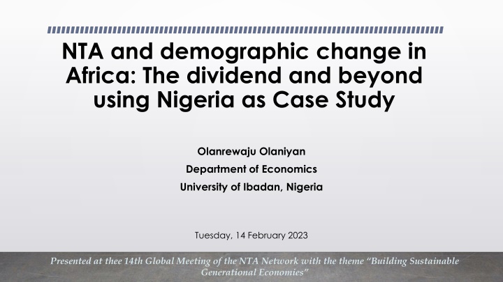 nta and demographic change in africa the dividend