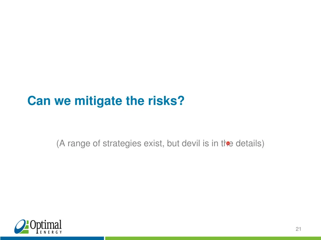 can we mitigate the risks