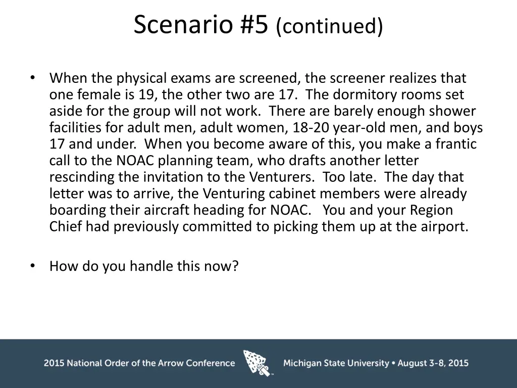 scenario 5 continued