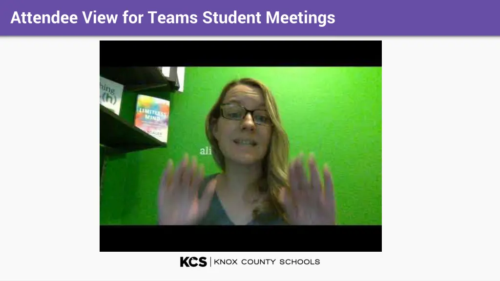 attendee view for teams student meetings