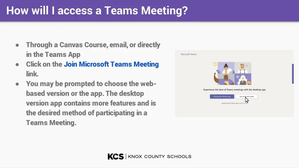how will i access a teams meeting