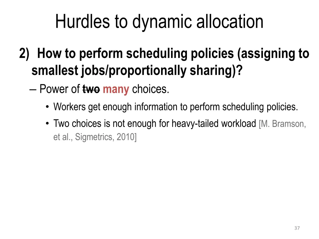 hurdles to dynamic allocation 4