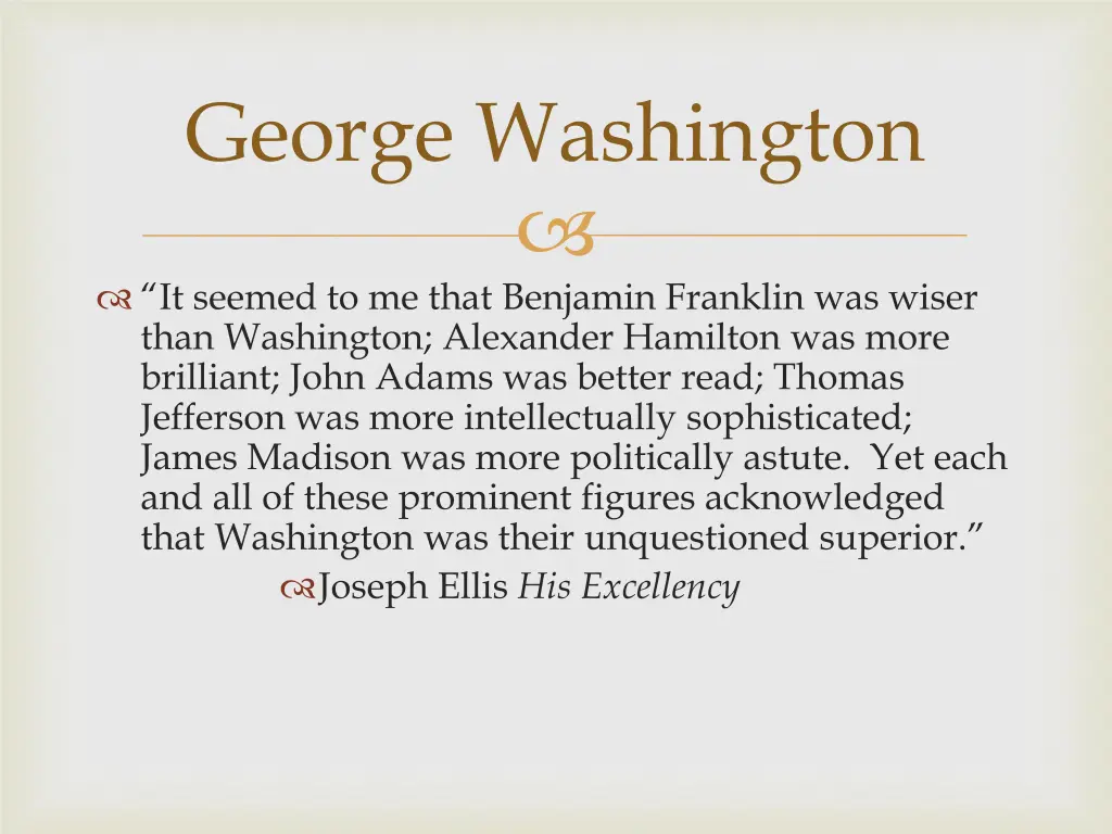 george washington