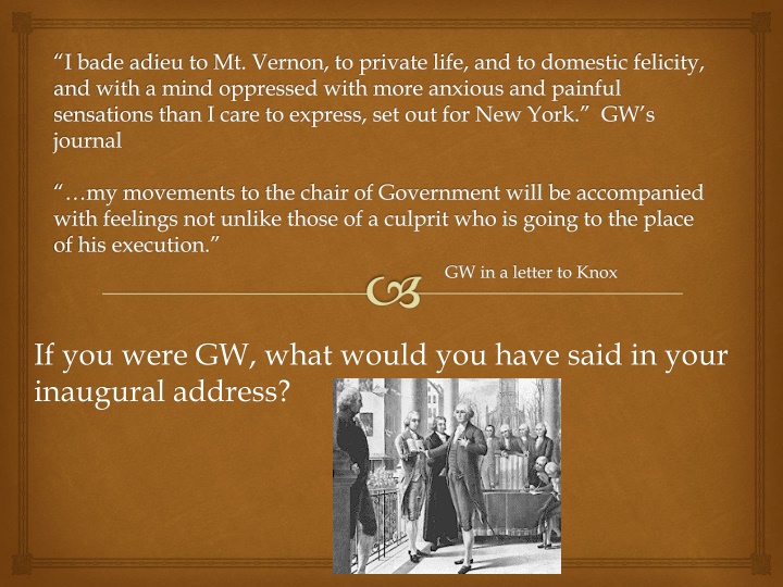 i bade adieu to mt vernon to private life
