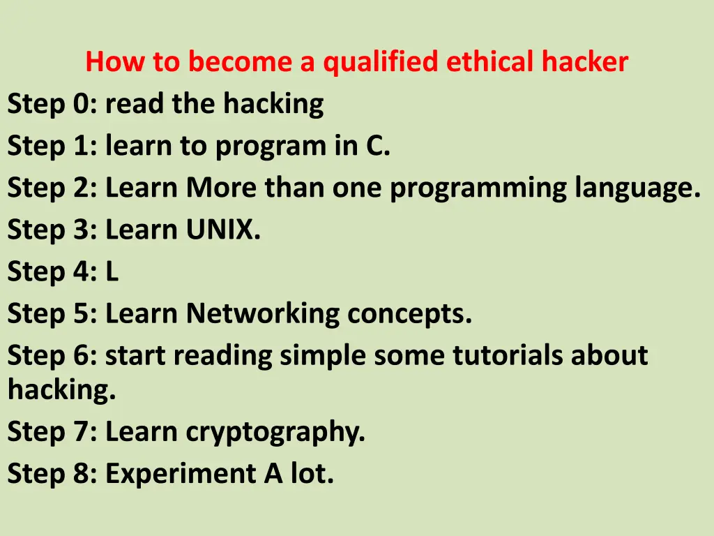 how to become a qualified ethical hacker step