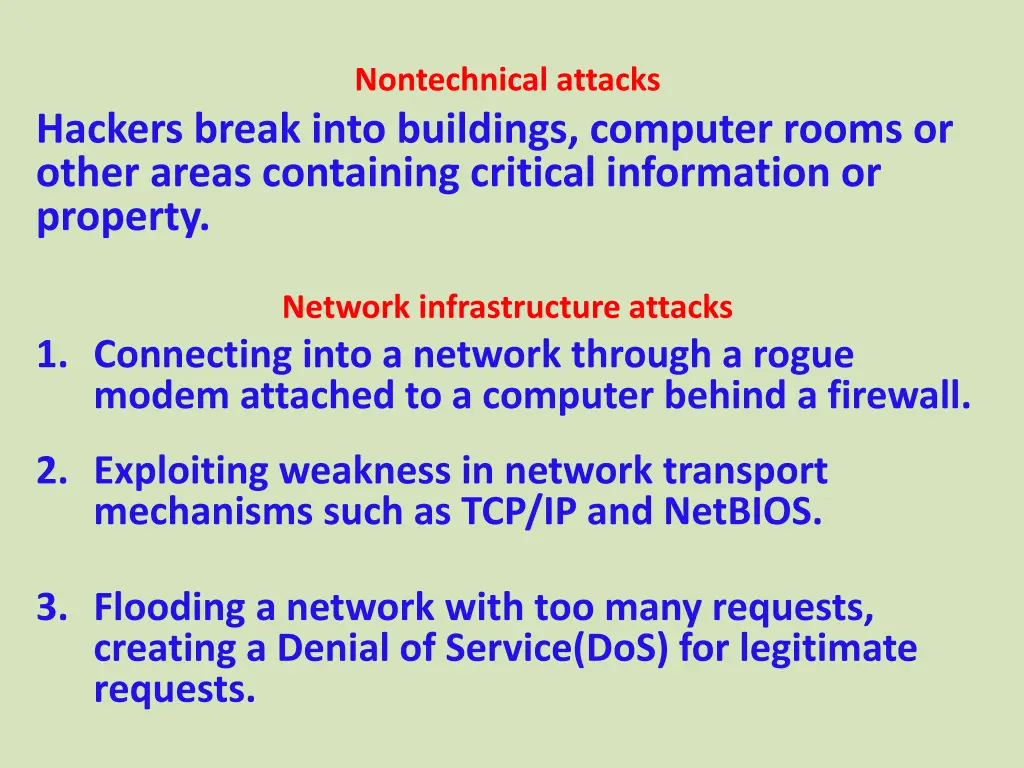 nontechnical attacks