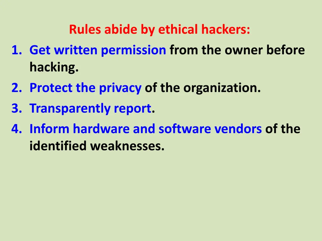 rules abide by ethical hackers 1 get written
