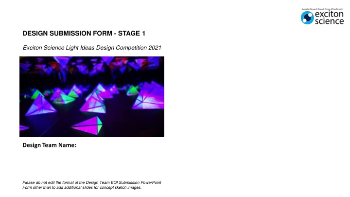 design submission form stage 1