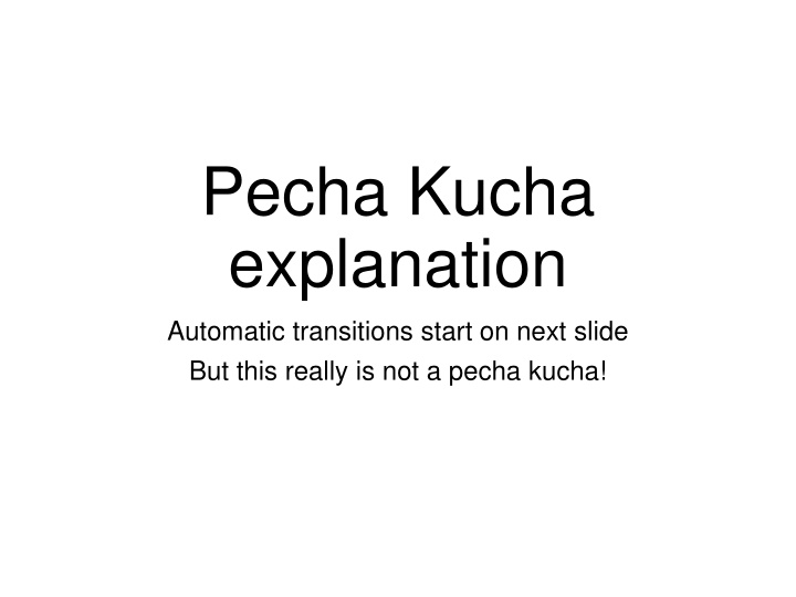 pecha kucha explanation