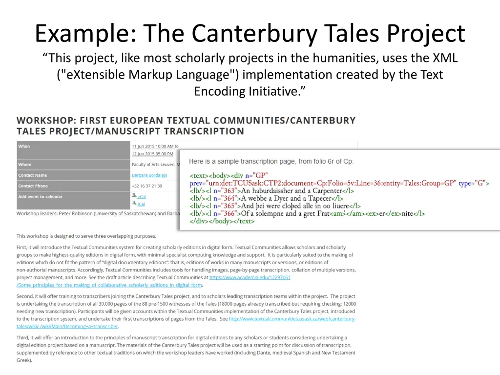 example the canterbury tales project this project