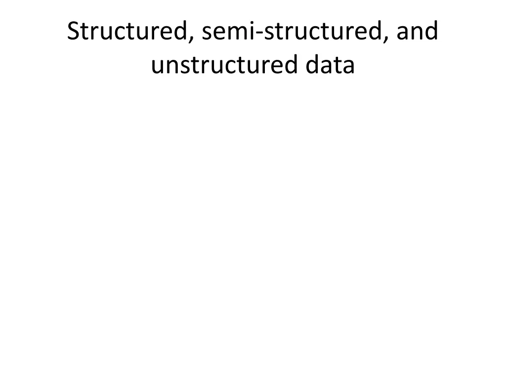 structured semi structured and unstructured data