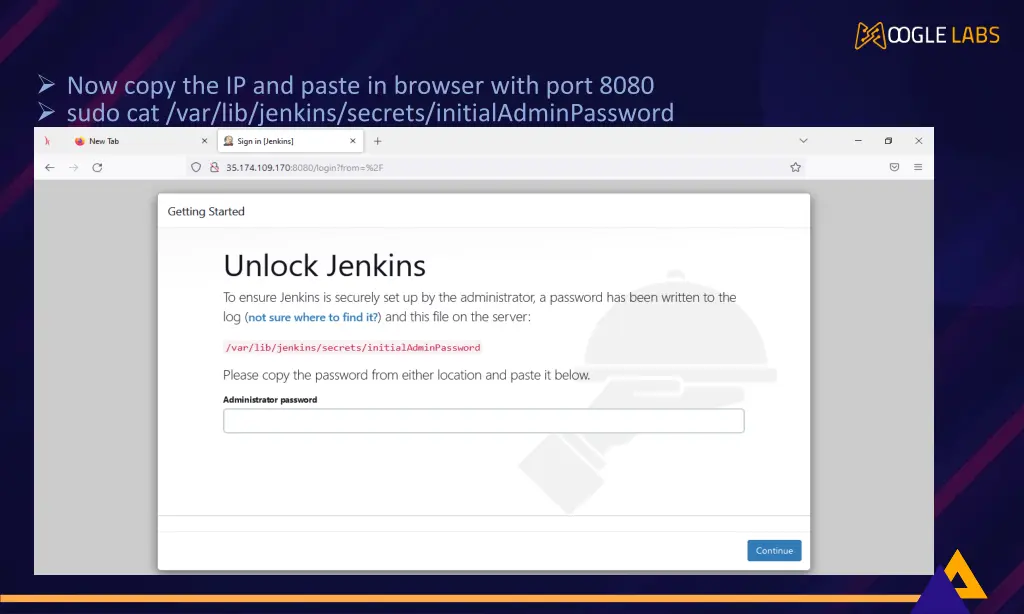 now copy the ip and paste in browser with port