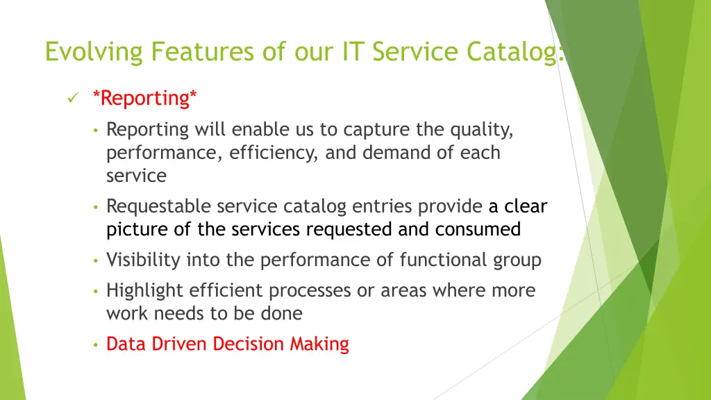 evolving features of our it service catalog 2