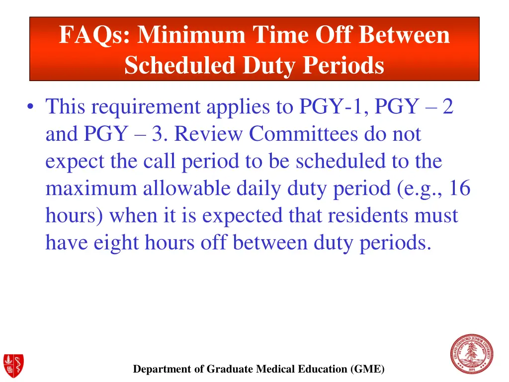 faqs minimum time off between scheduled duty 1