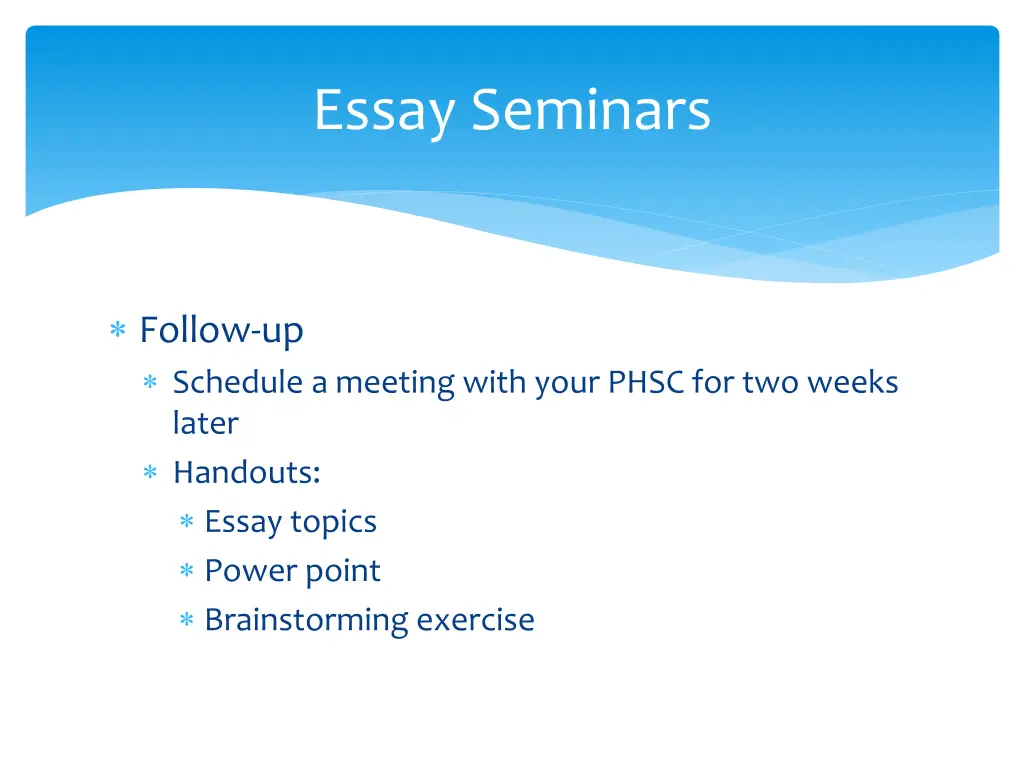 essay seminars 3