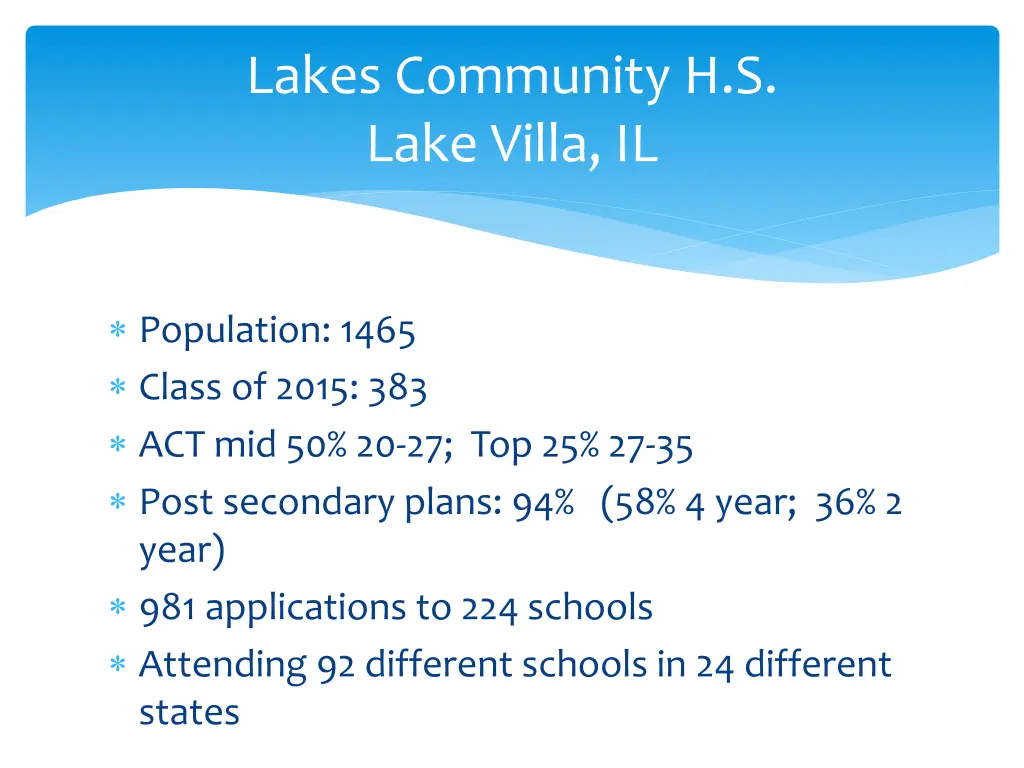 lakes community h s lake villa il