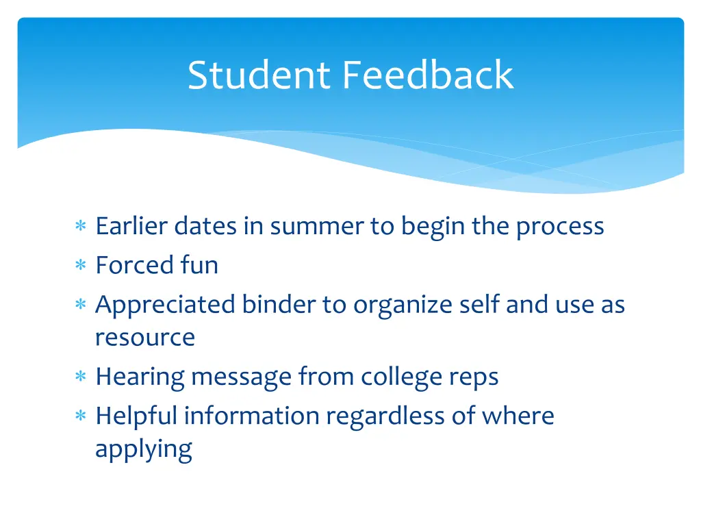 student feedback