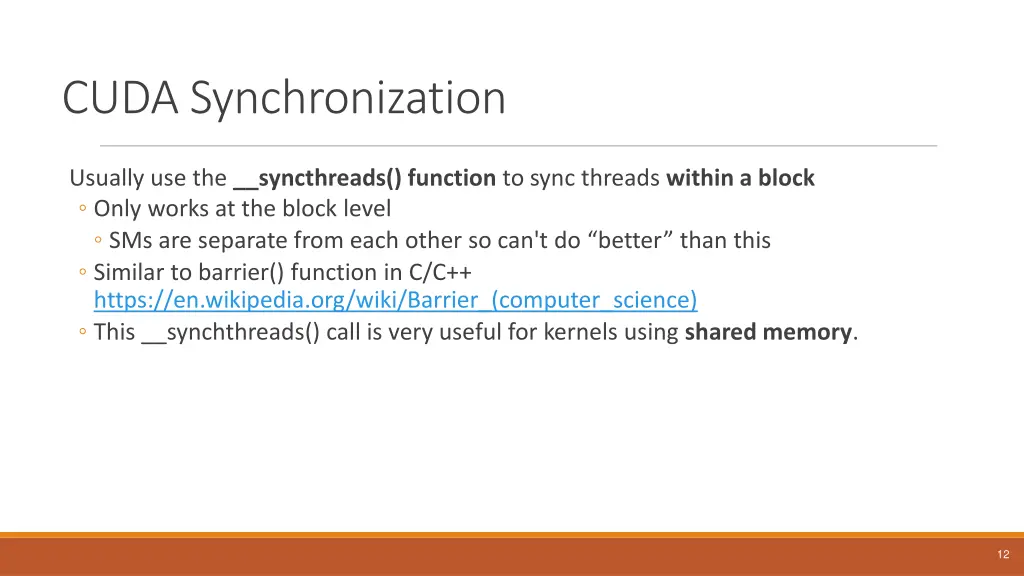 cuda synchronization