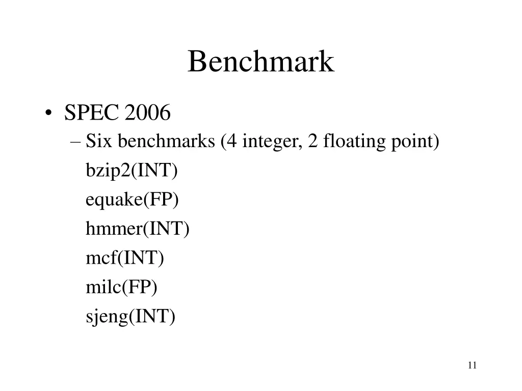 benchmark
