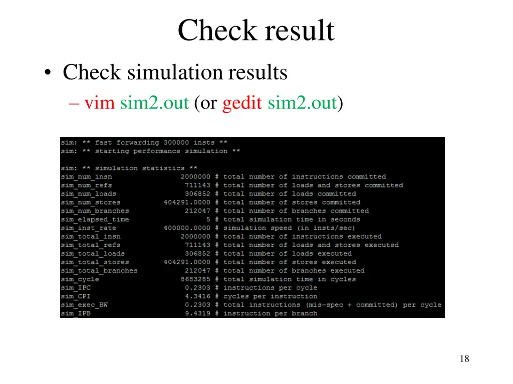 check result