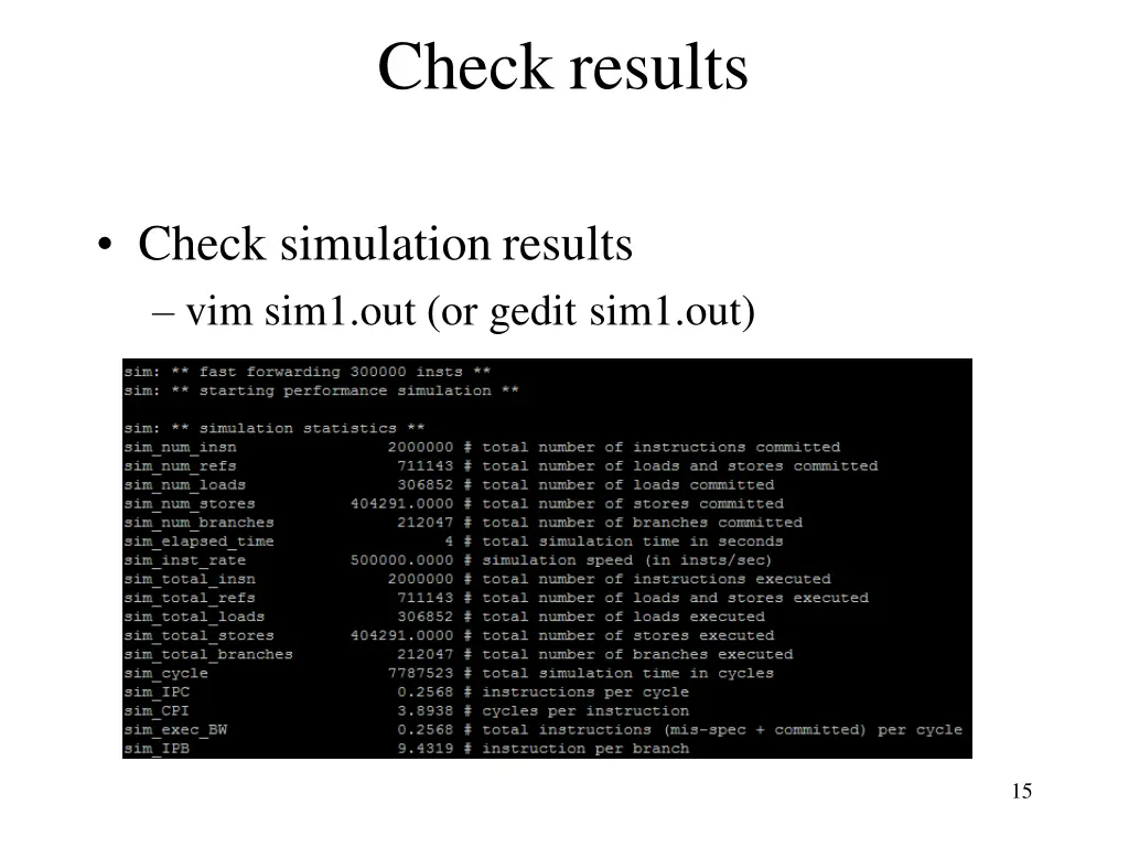 check results