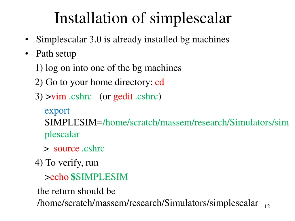 installation of simplescalar