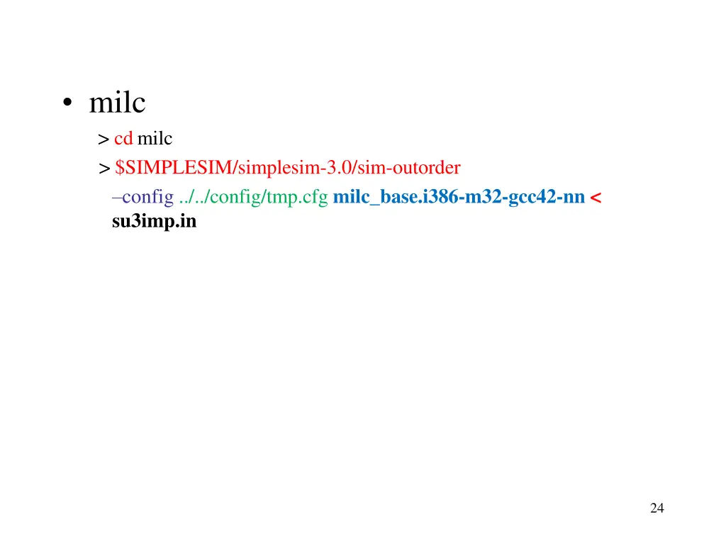 milc cdmilc simplesim simplesim 3 0 sim outorder