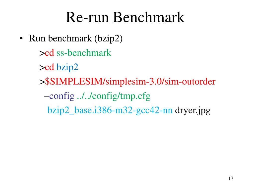 re run benchmark