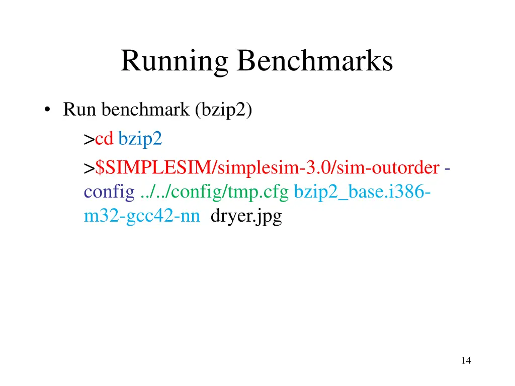running benchmarks