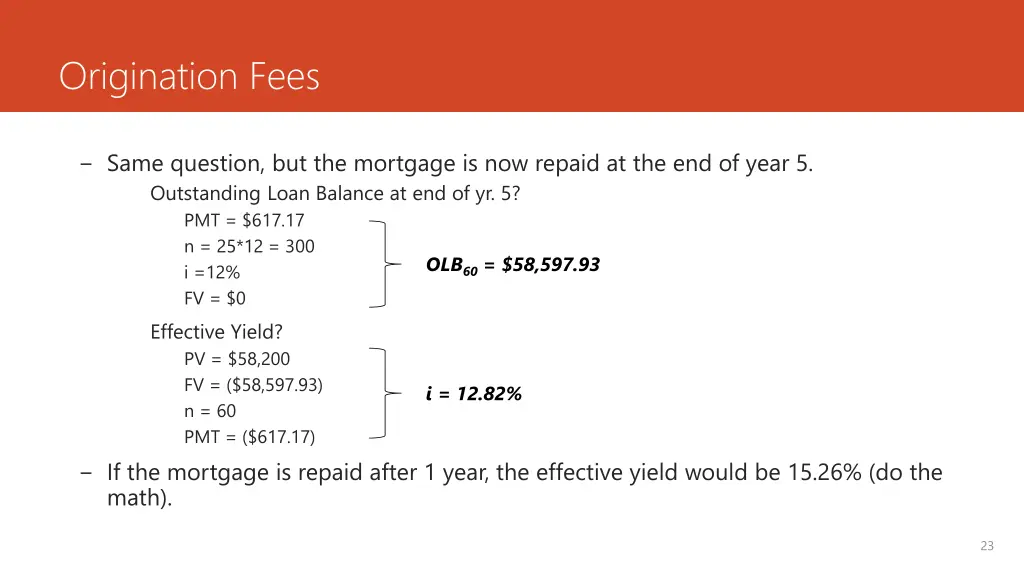 origination fees 2