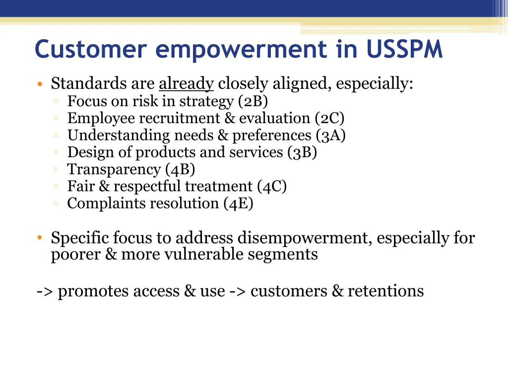 customer empowerment in usspm