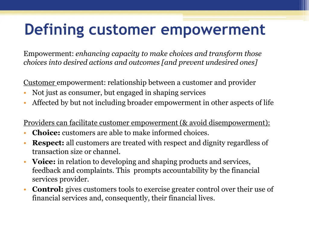 defining customer empowerment