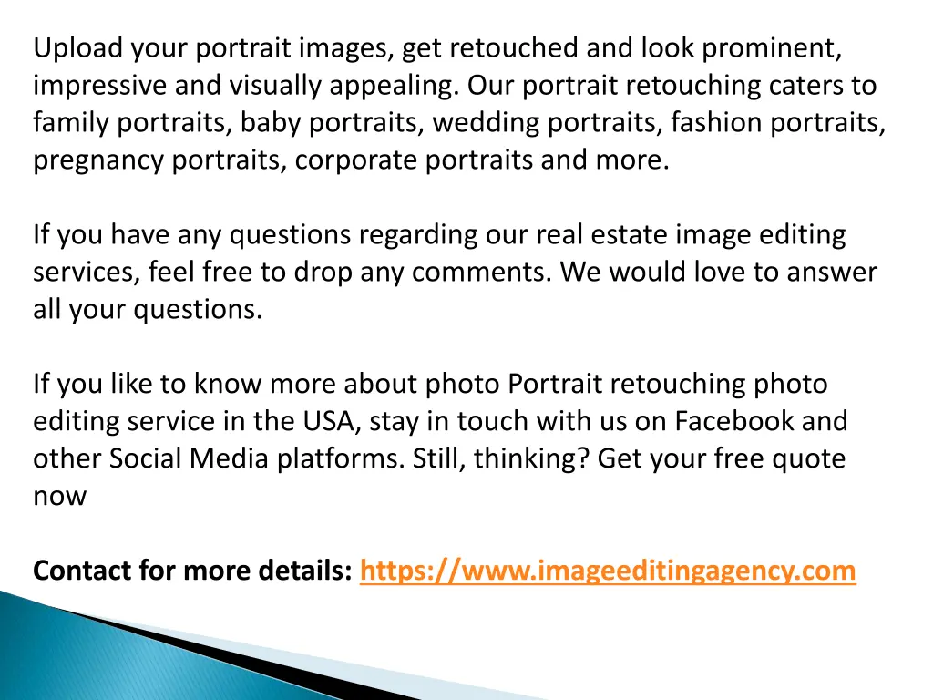 upload your portrait images get retouched