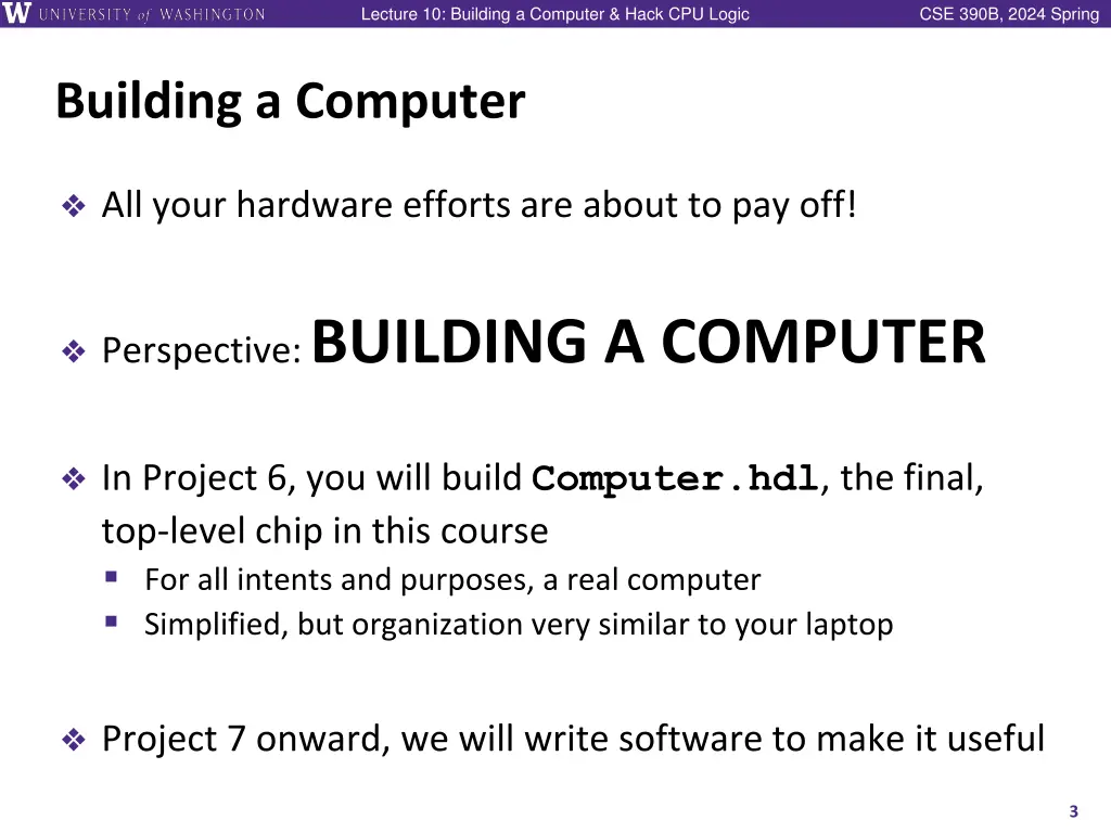 lecture 10 building a computer hack cpu logic 2