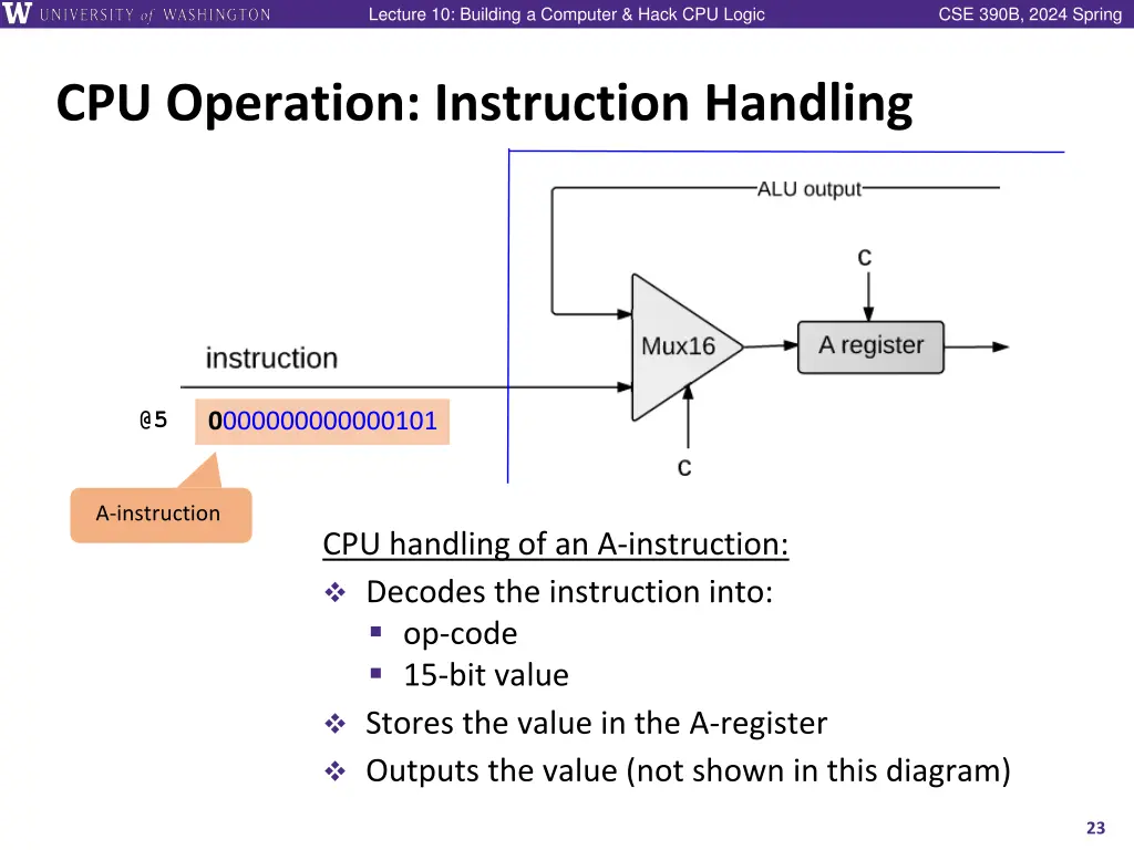 lecture 10 building a computer hack cpu logic 22
