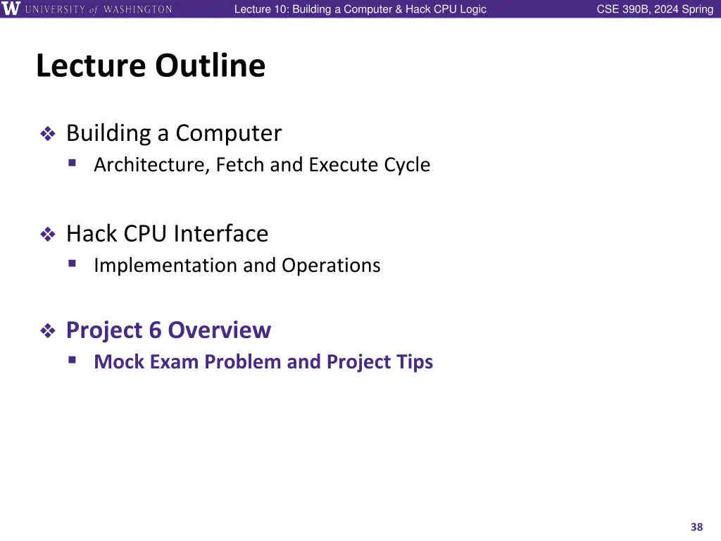 lecture 10 building a computer hack cpu logic 37