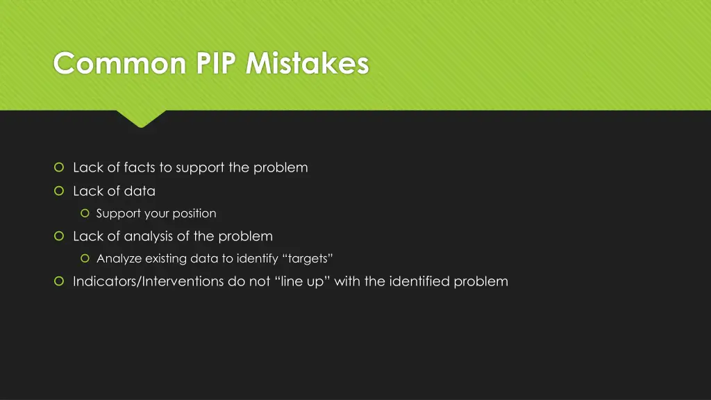 common pip mistakes