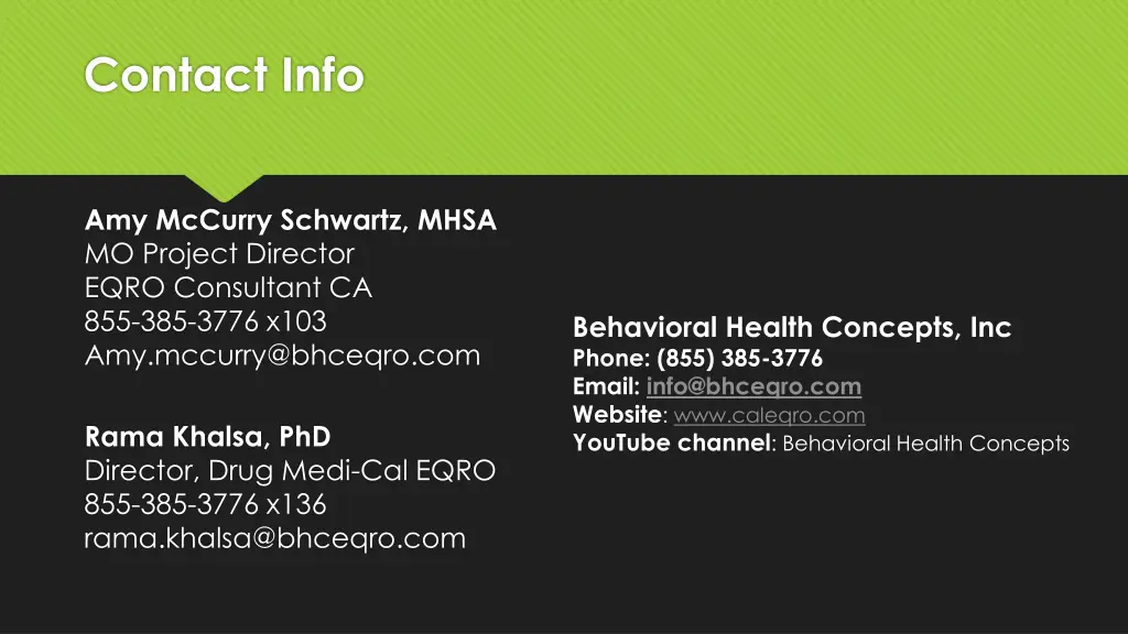 contact info