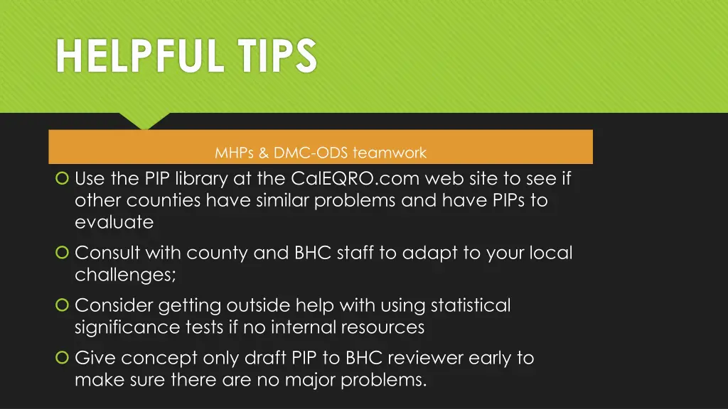 helpful tips