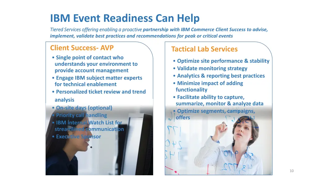 ibm event readiness can help tiered services