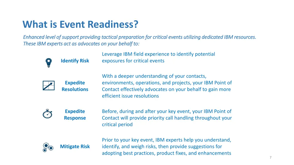 what is event readiness