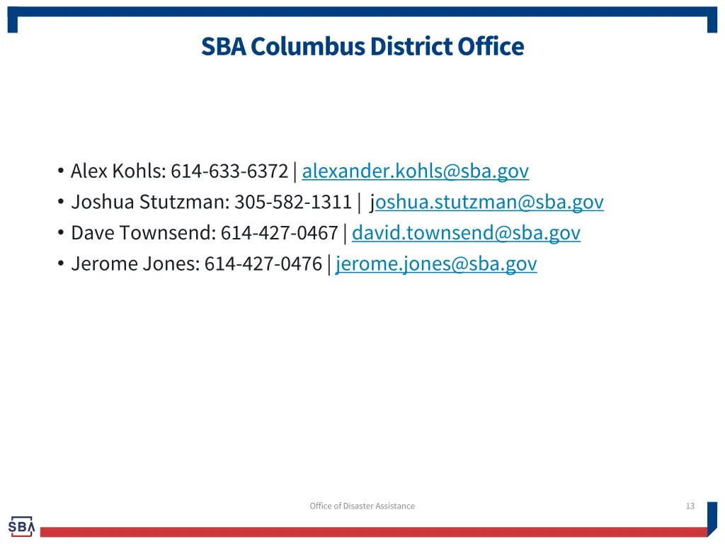 sba columbus district office
