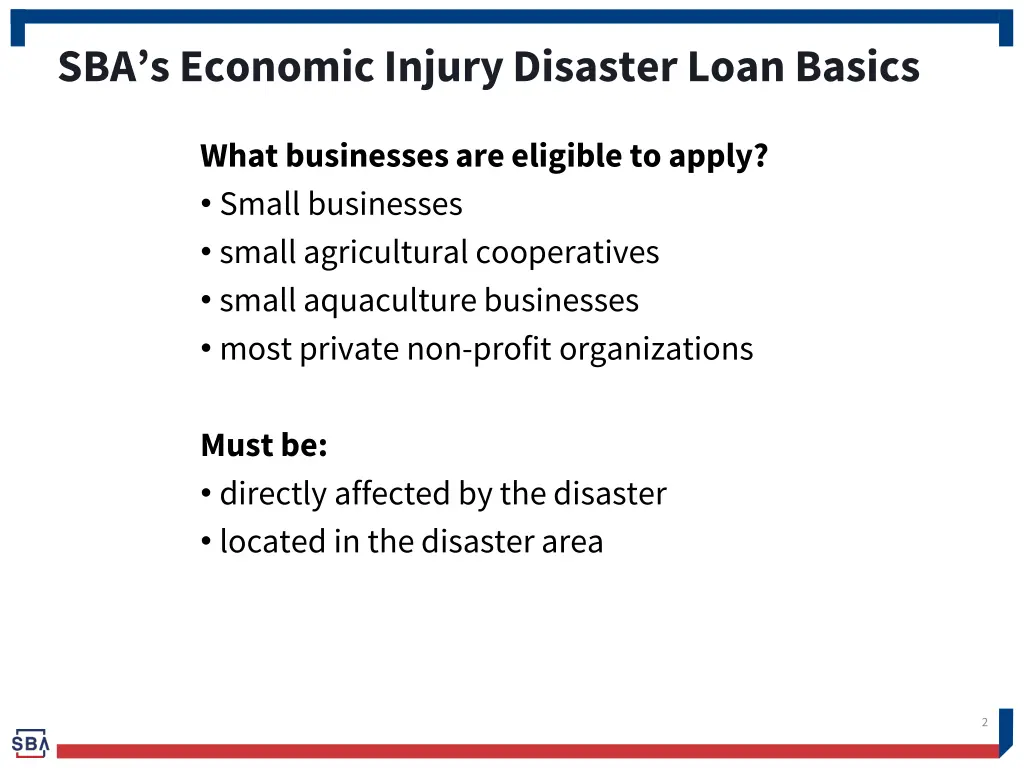 sba s economic injury disaster loan basics