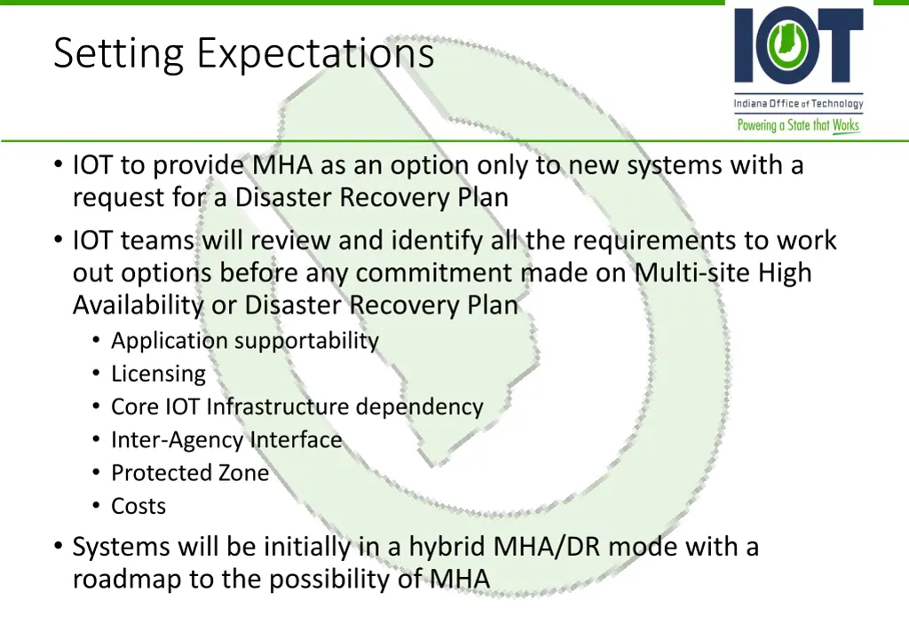 setting expectations