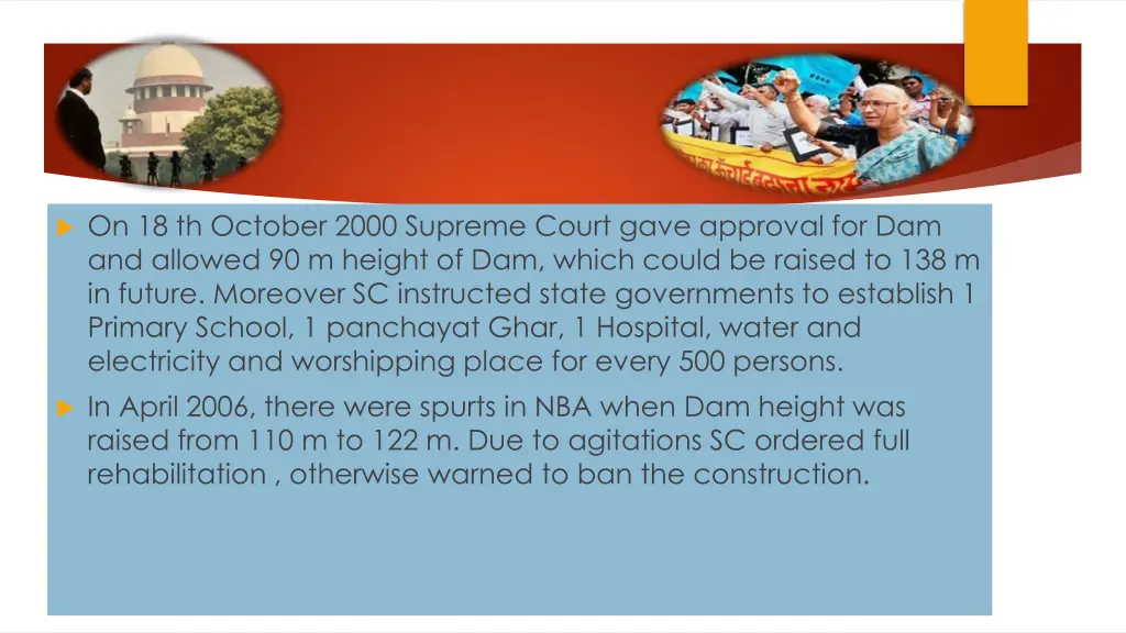 on 18 th october 2000 supreme court gave approval