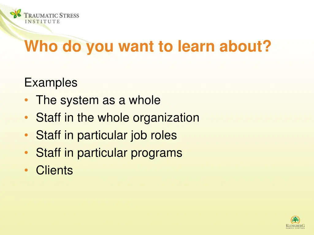 who do you want to learn about