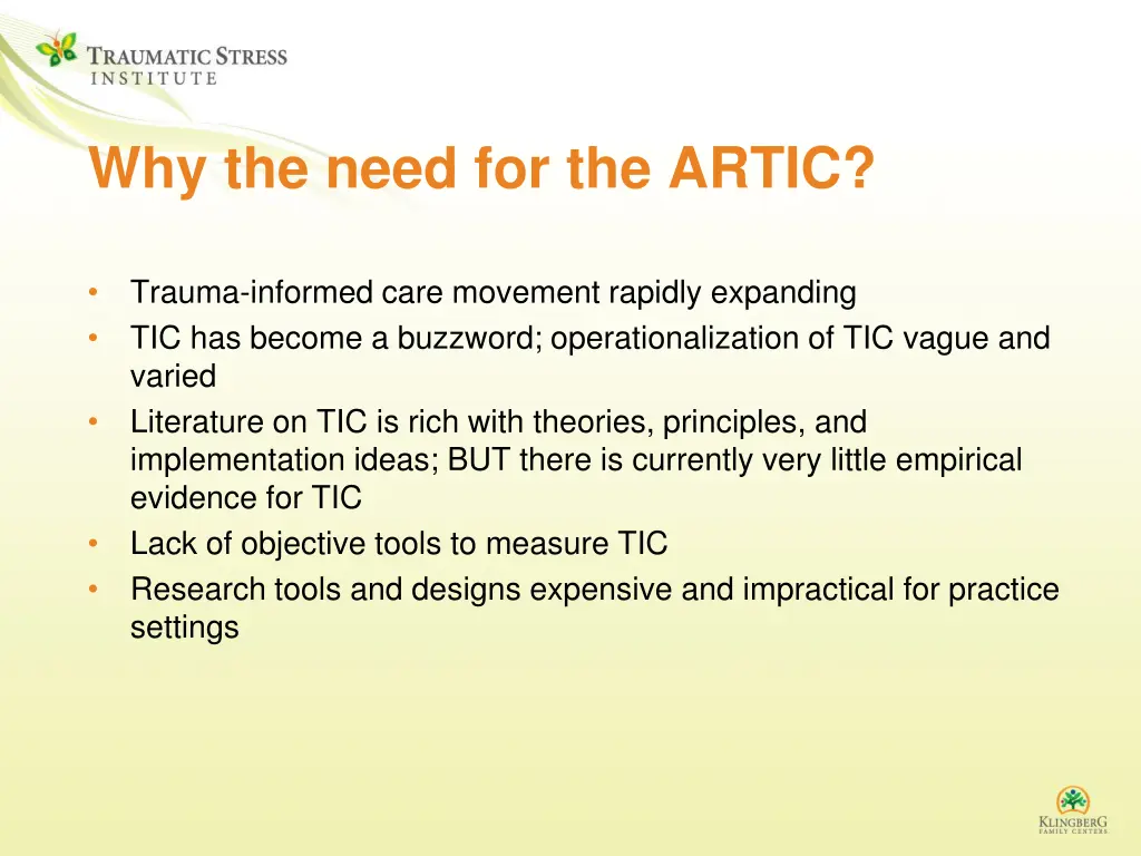 why the need for the artic