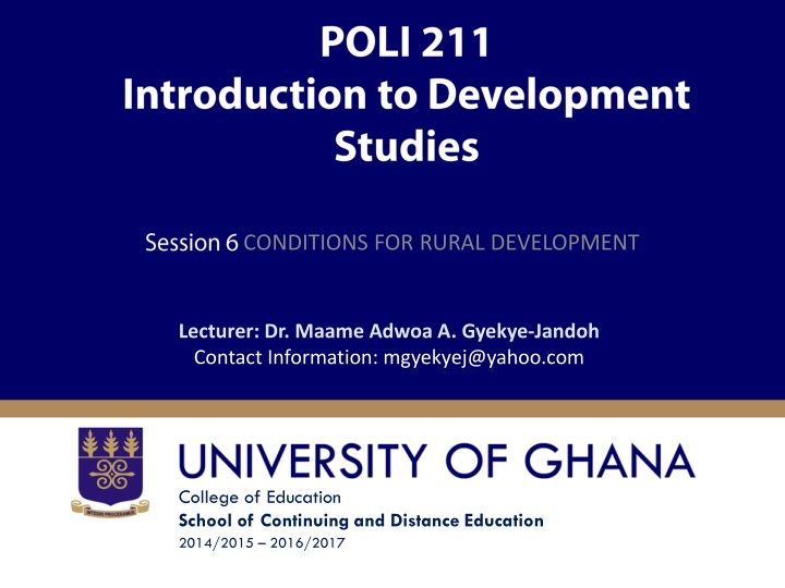 conditions for rural development
