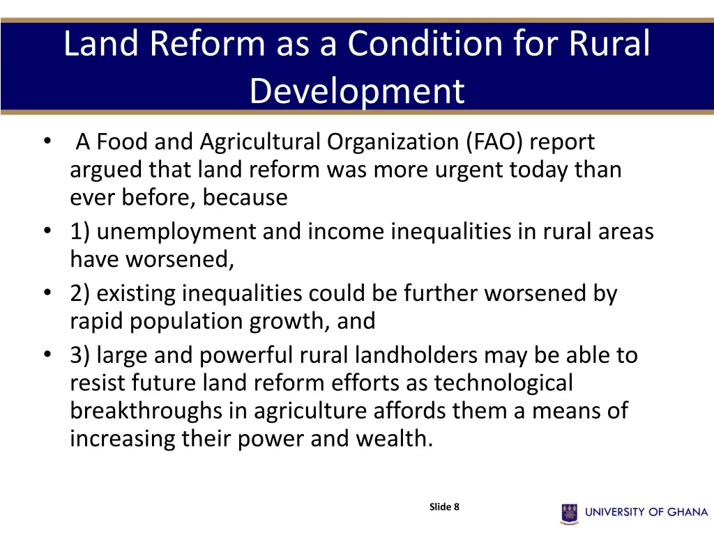 land reform as a condition for rural development 2
