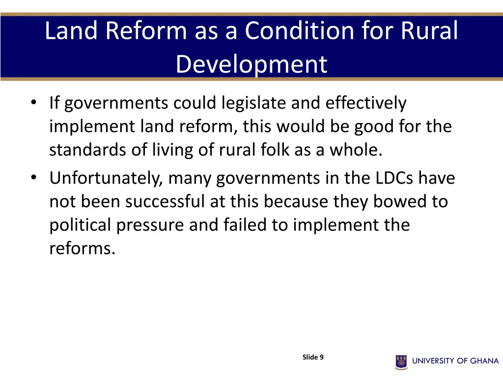 land reform as a condition for rural development 3